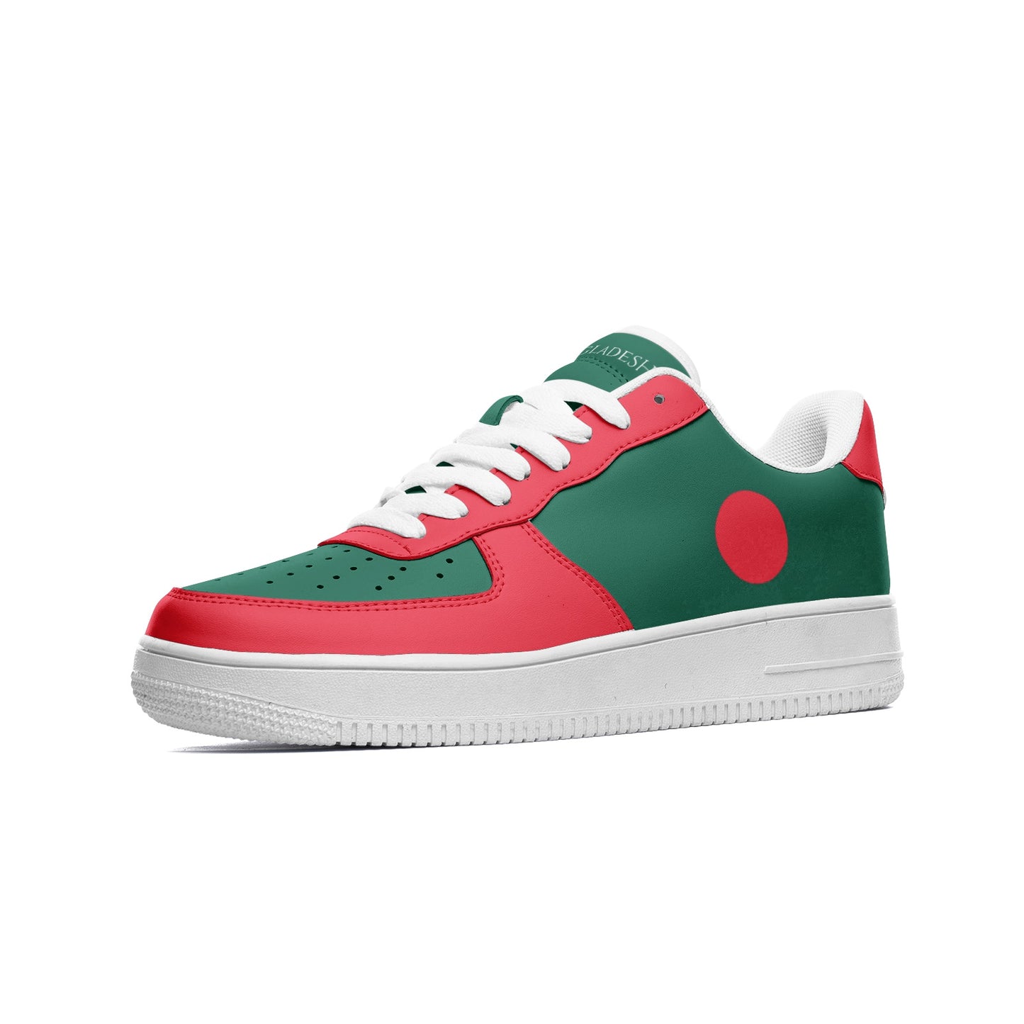 Bangladesh Flag Shoes, View From The Side