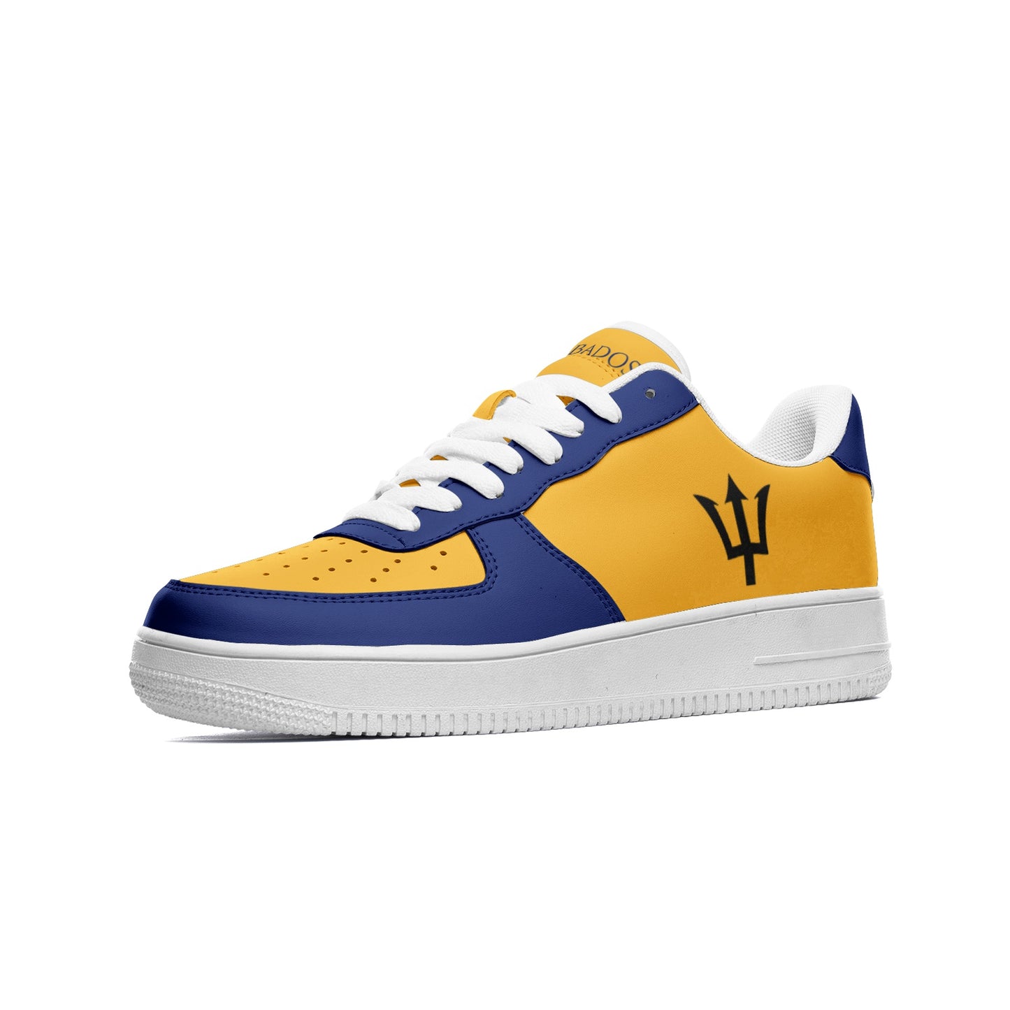 Barbados Flag Shoes, View From The Side