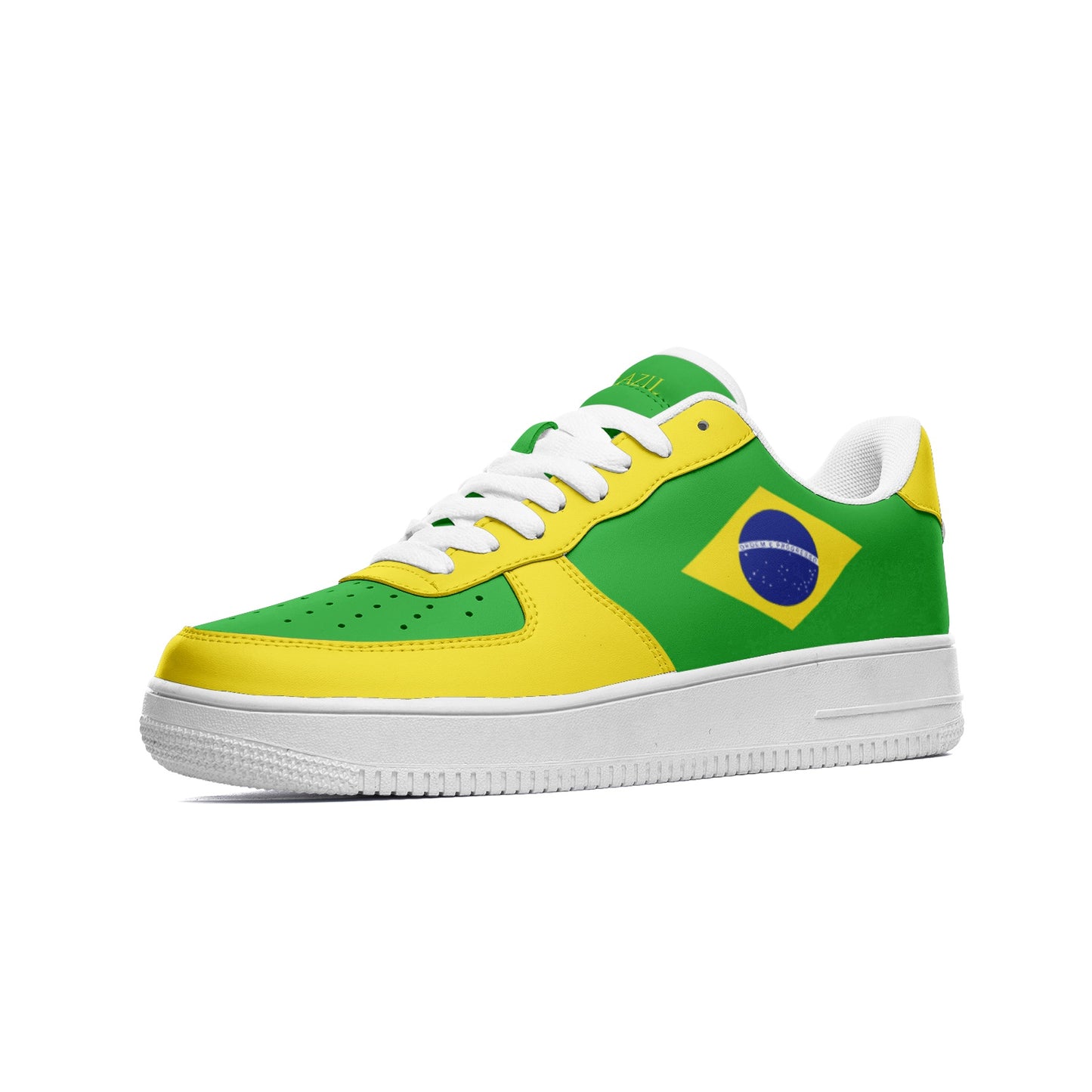 Brazil Flag Shoes, View From The Side