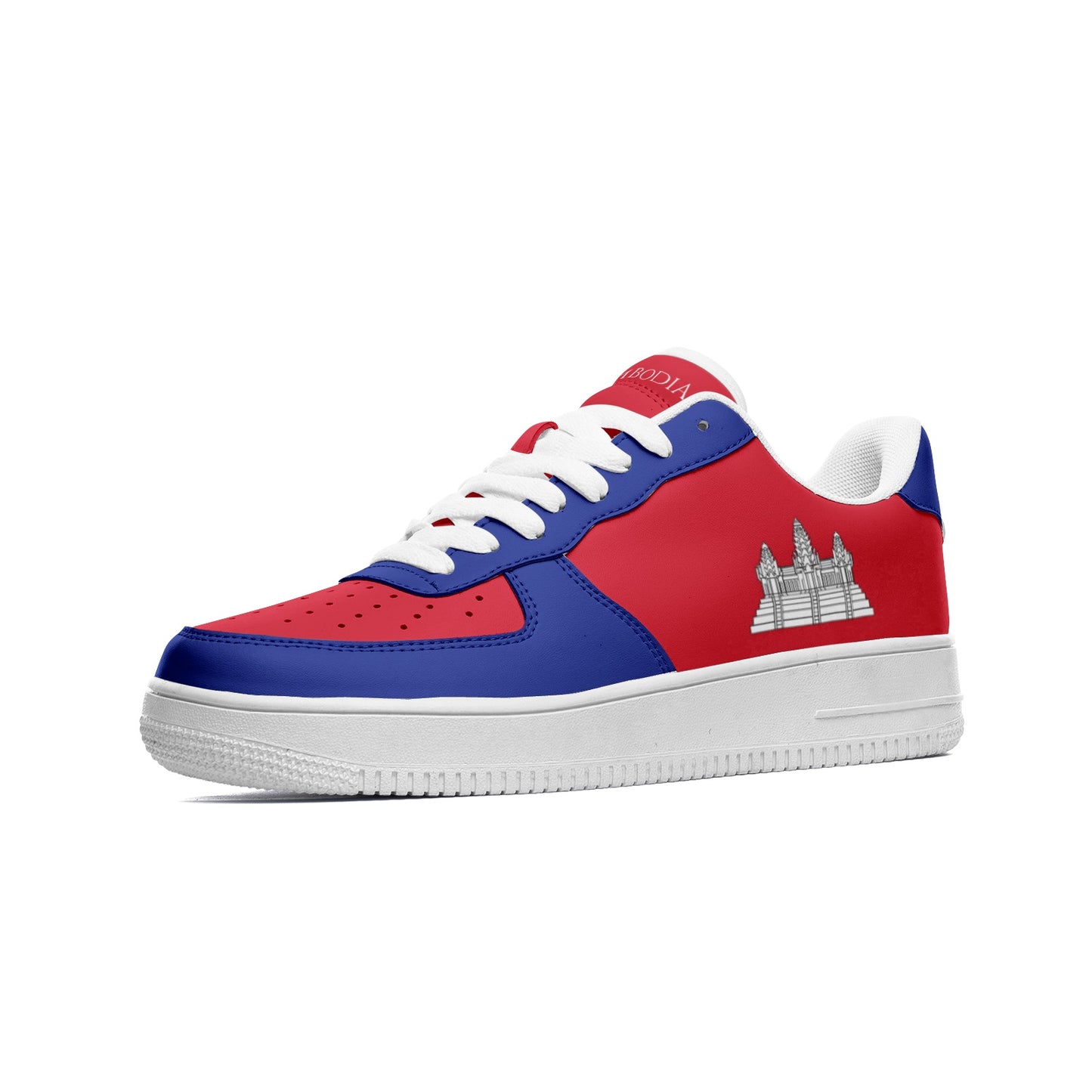 Cambodia Flag Shoes, View From The Side