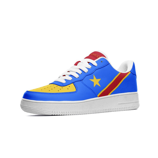 DR Congo Flag Shoes, View From The Side