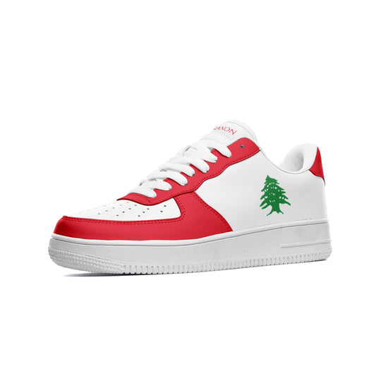 Lebanon Flag Shoes, View From The Side