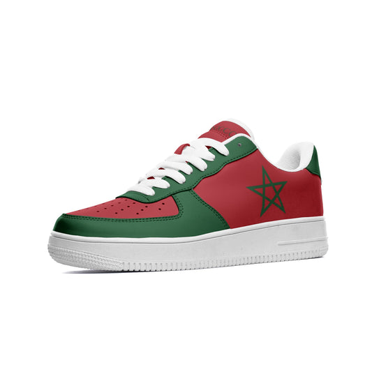 Morocco Flag Shoes, View From The Side