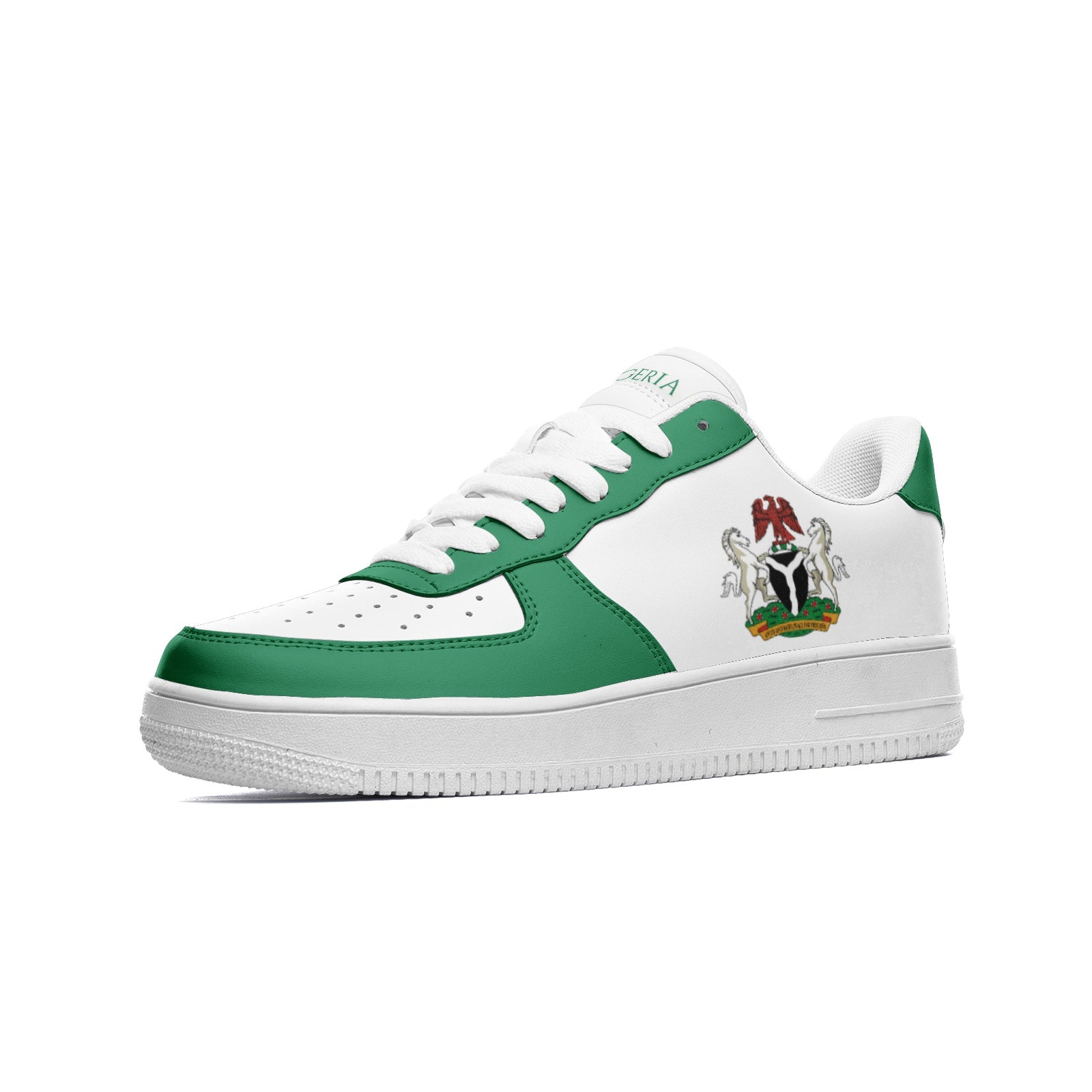 Nigeria Flag Shoes, View From The Side