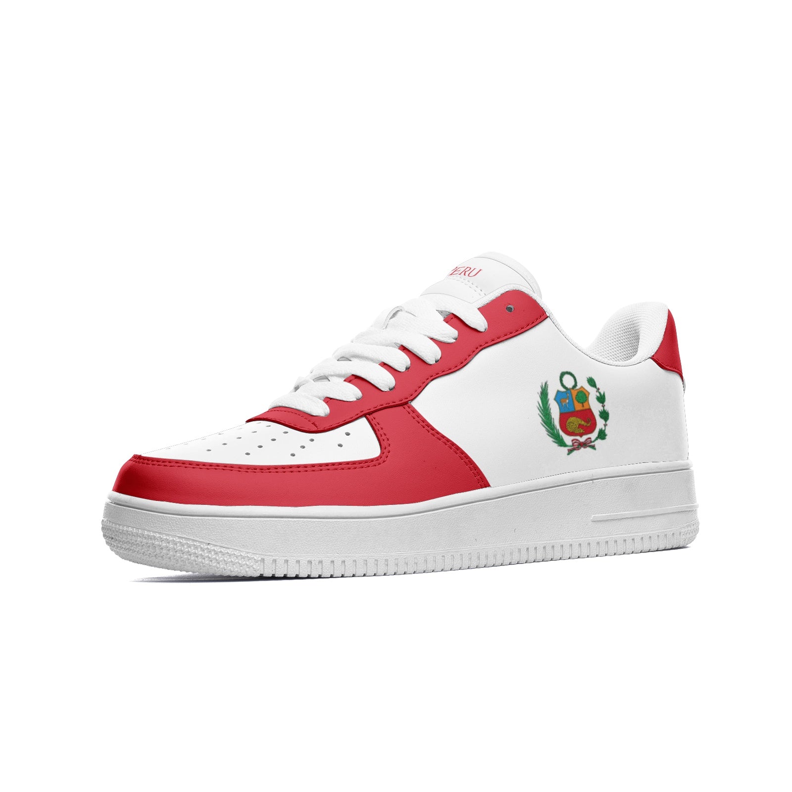 Peru Flag Shoes, View From The Side