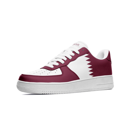 Qatar Flag Shoes, View From The Side