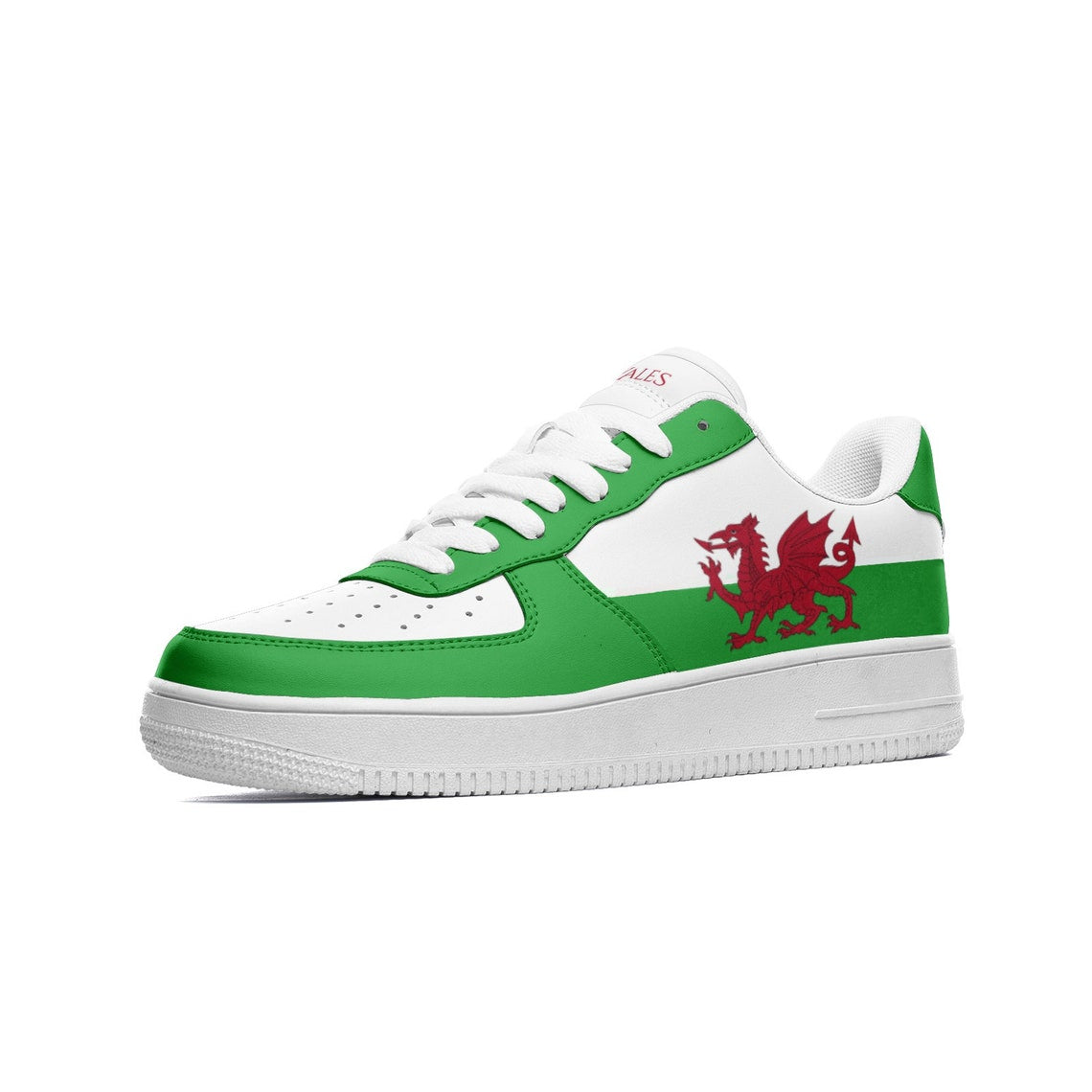 Wales Flag Shoes, View From The Side